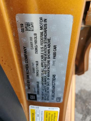 2019 CHEVROLET SPARK 1LT - KL8CD6SA5KC778346
