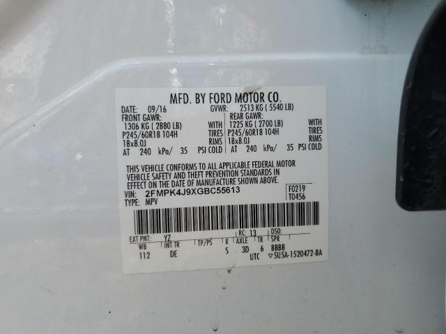 2016 FORD EDGE SEL - 2FMPK4J9XGBC55613