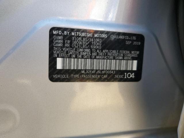 2020 MITSUBISHI MIRAGE G4 - ML32F4FJ5LHF00343