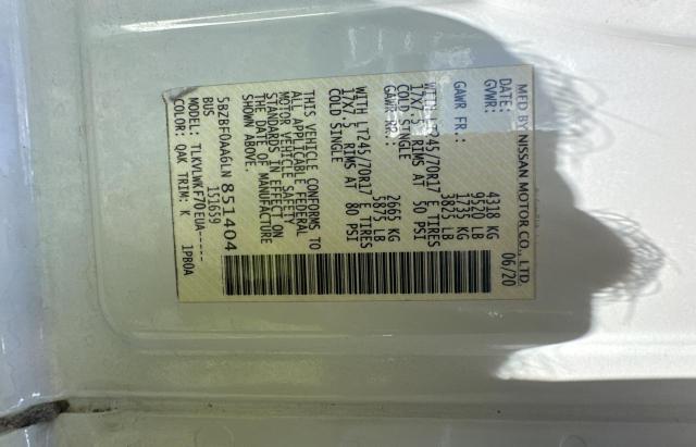 2020 NISSAN NV 3500 - 5BZBF0AA6LN851404