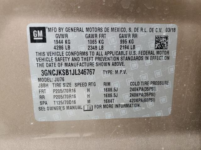 2018 CHEVROLET TRAX LS - 3GNCJKSB1JL346767