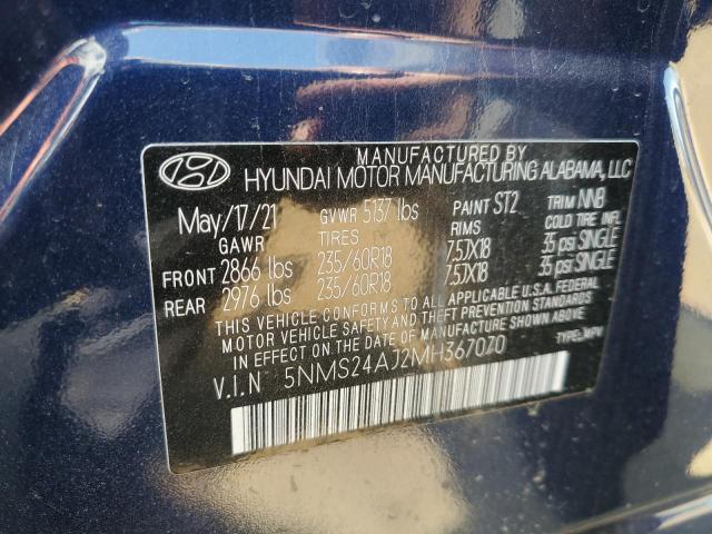 2021 HYUNDAI SANTA FE S - 5NMS24AJ2MH367070