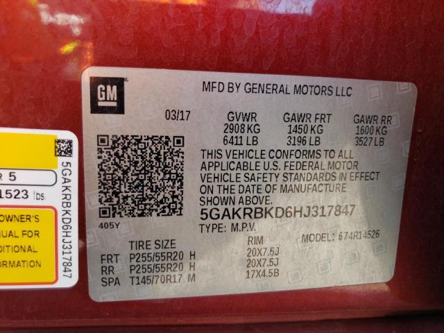 2017 BUICK ENCLAVE - 5GAKRBKD6HJ317847