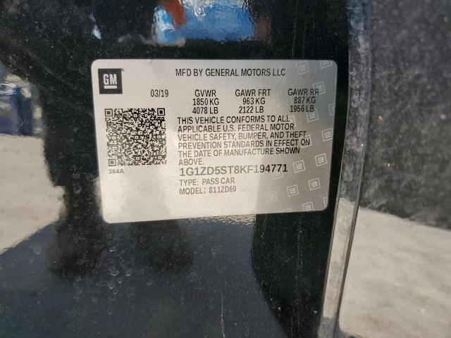 2019 CHEVROLET MALIBU LT - 1G1ZD5ST8KF194771