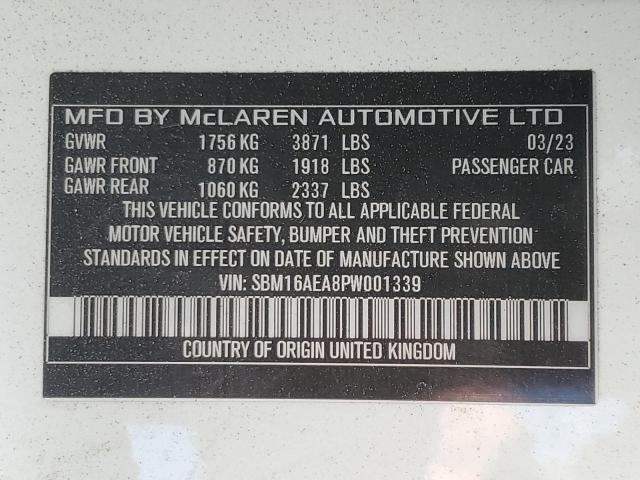 2023 MCLAREN AUTOMOTIVE ARTURA SBM16AEA8PW001339