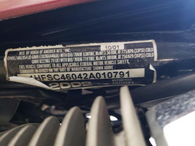 2002 HONDA VTX1800 C 1HFSC46042A010791