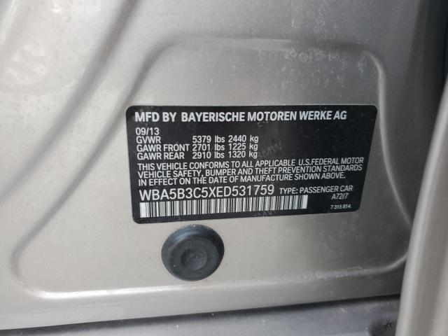 VIN WBA5B3C5XED531759 2014 BMW 5 Series, 535 XI no.12