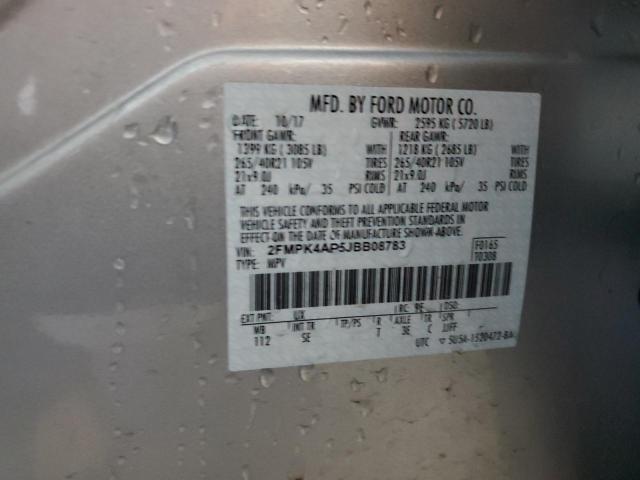 2018 FORD EDGE SPORT - 2FMPK4AP5JBB08783
