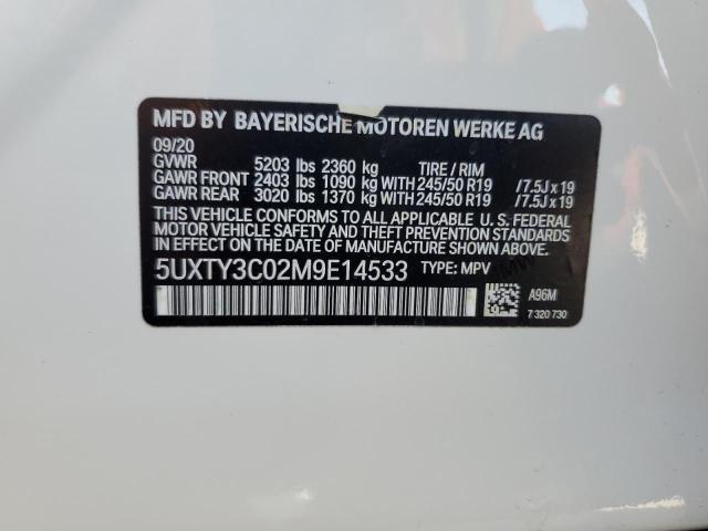 VIN 5UXTY3C02M9E14533 2021 BMW X3, Sdrive30I no.13