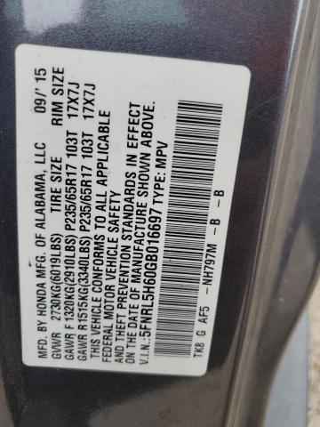2016 HONDA ODYSSEY EX - 5FNRL5H60GB016697