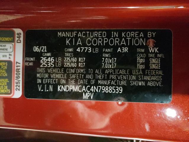2022 KIA SPORTAGE L - KNDPMCAC4N7988539