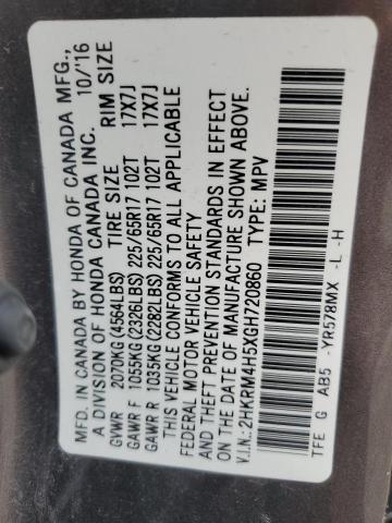 2016 HONDA CR-V EX - 2HKRM4H5XGH720860