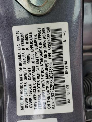 2016 HONDA CIVIC LX - 19XFC2F58GE243363