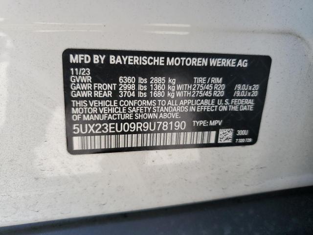 VIN 5UX23EU09R9U78190 2024 BMW X5, Xdrive40I no.13