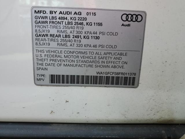 2015 AUDI Q3 PRESTIG WA1GFCFS6FR011378