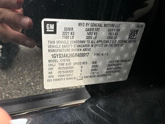 2016 CADILLAC ESCALADE 1GYS3AKJ9GR409917