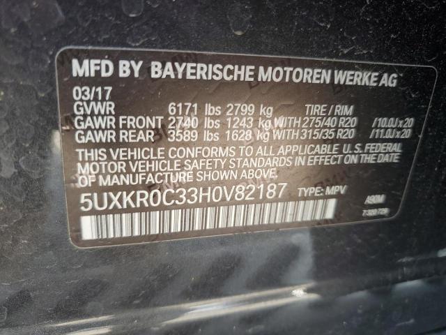 2017 BMW X5 XDRIVE3 - 5UXKR0C33H0V82187