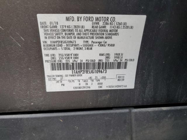 2018 FORD TAURUS LIM - 1FAHP2F85JG109673