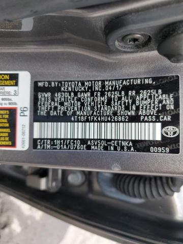 VIN 4T1BF1FK4HU426862 2017 Toyota Camry, LE no.13