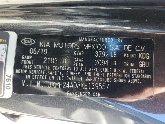 VIN 3KPF24AD8KE139557 2019 KIA FORTE no.12