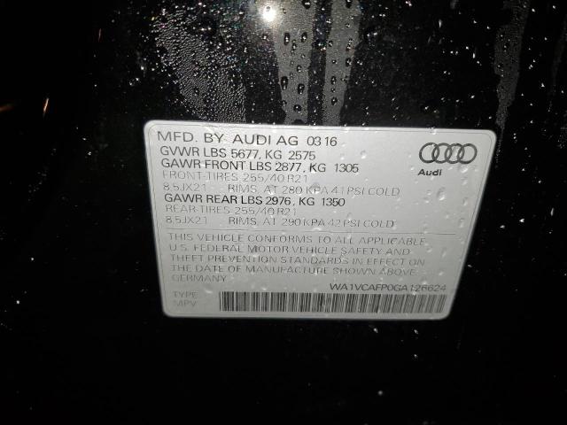 2016 AUDI SQ5 PRESTI WA1VCAFP0GA126624