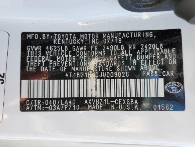 VIN 4T1B21HK0JU009026 2018 Toyota Camry, Hybrid no.13