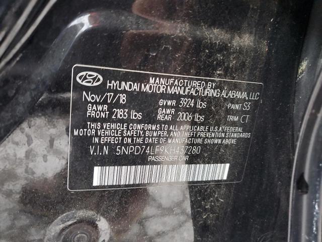 2019 HYUNDAI ELANTRA SE - 5NPD74LF9KH437280