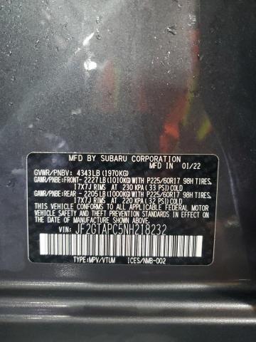 2022 SUBARU CROSSTREK - JF2GTAPC5NH218232