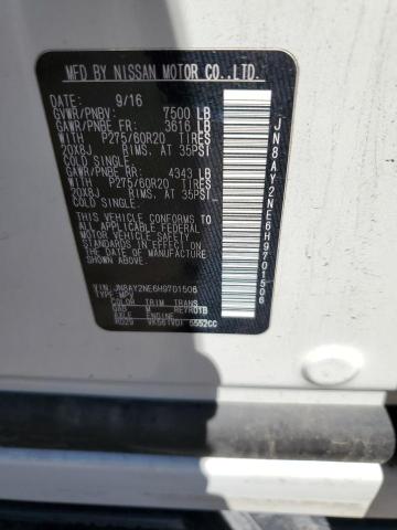 2017 NISSAN ARMADA PLA - JN8AY2NE6H9701506