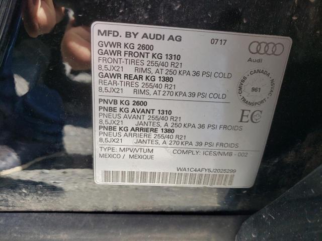 2018 AUDI SQ5 PRESTI WA1C4AFY5J2025299
