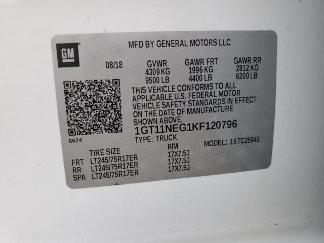2019 GMC SIERRA C25 1GT11NEG1KF120796