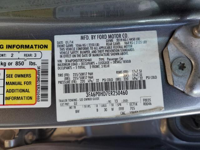 VIN 3FA6P0HD7ER250460 2014 Ford Fusion, SE no.13