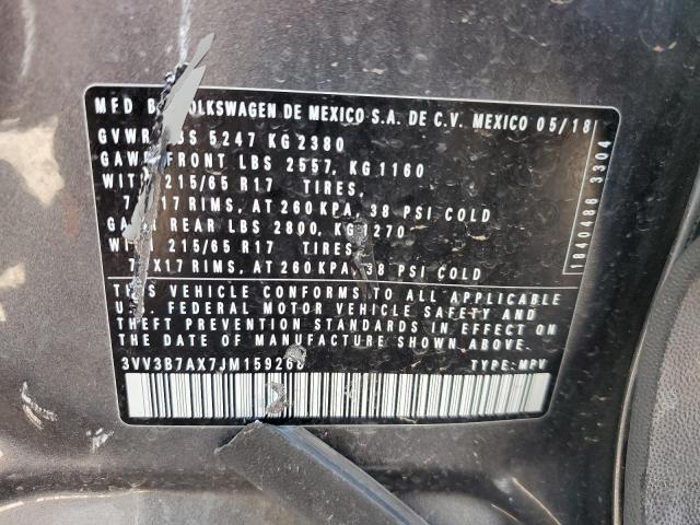 2018 VOLKSWAGEN TIGUAN SE - 3VV3B7AX7JM159268
