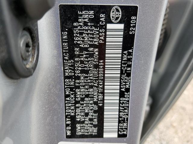 VIN 4T1BF1FK4FU998494 2015 Toyota Camry, LE no.12