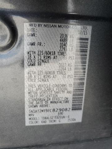 2015 NISSAN ROGUE S 5N1AT2MT9FC829082