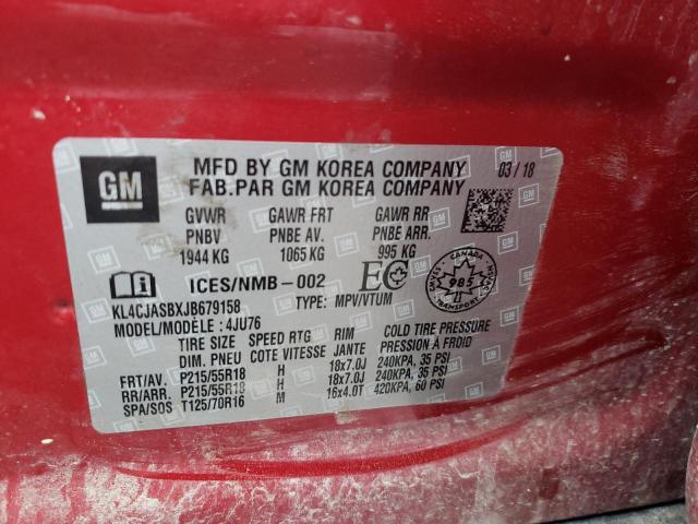2018 BUICK ENCORE PRE - KL4CJASBXJB679158