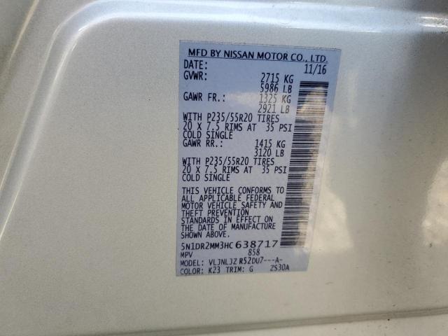 2017 NISSAN PATHFINDER - 5N1DR2MM3HC638717