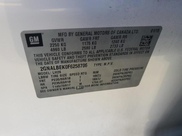 2015 CHEVROLET EQUINOX LT - 2GNALBEK0F6258706