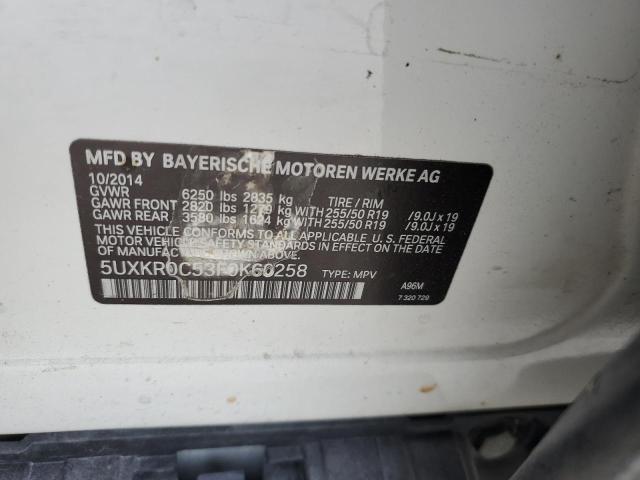 VIN 5UXKR0C53F0K60258 2015 BMW X5, Xdrive35I no.14