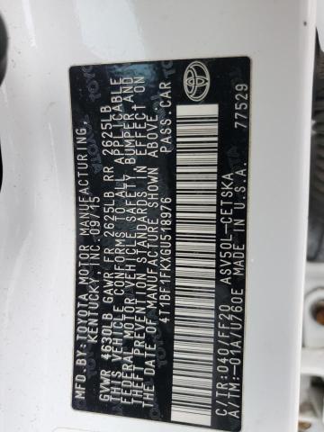 2016 TOYOTA CAMRY LE - 4T1BF1FKXGU518976