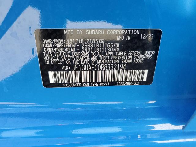 2024 SUBARU IMPREZA AW JF1GUAFC0R8332194