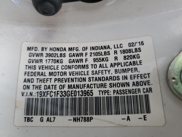 2016 HONDA CIVIC EX - 19XFC1F33GE013965