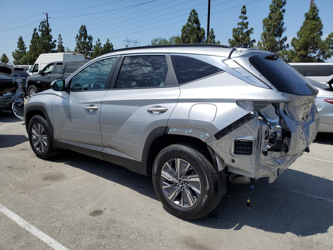 HYUNDAI TUCSON BLU 2023 silver  hybrid engine KM8JBCA1XPU100368 photo #3