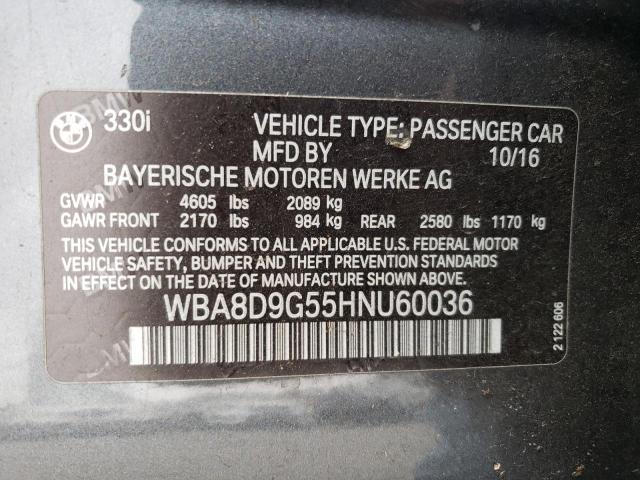 VIN WBA8D9G55HNU60036 2017 BMW 3 Series, 330 XI no.12