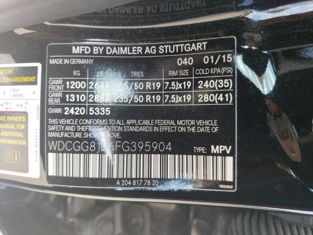 2015 MERCEDES-BENZ GLK 350 4M - WDCGG8JB6FG395904