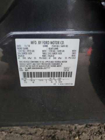 2019 LINCOLN NAUTILUS S 2LMPJ6K90KBL22777