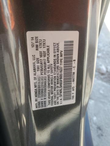 VIN 5FNRL5H65FB051637 2015 Honda Odyssey, Exl no.12