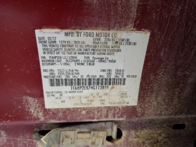 2017 FORD TAURUS SEL - 1FAHP2E87HG112859