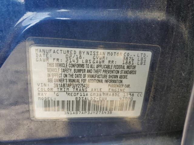 2018 NISSAN SENTRA S - 3N1AB7AP3JY275438