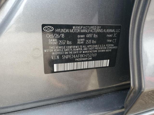 2019 HYUNDAI SONATA SE 5NPE24AF8KH752769  67454884